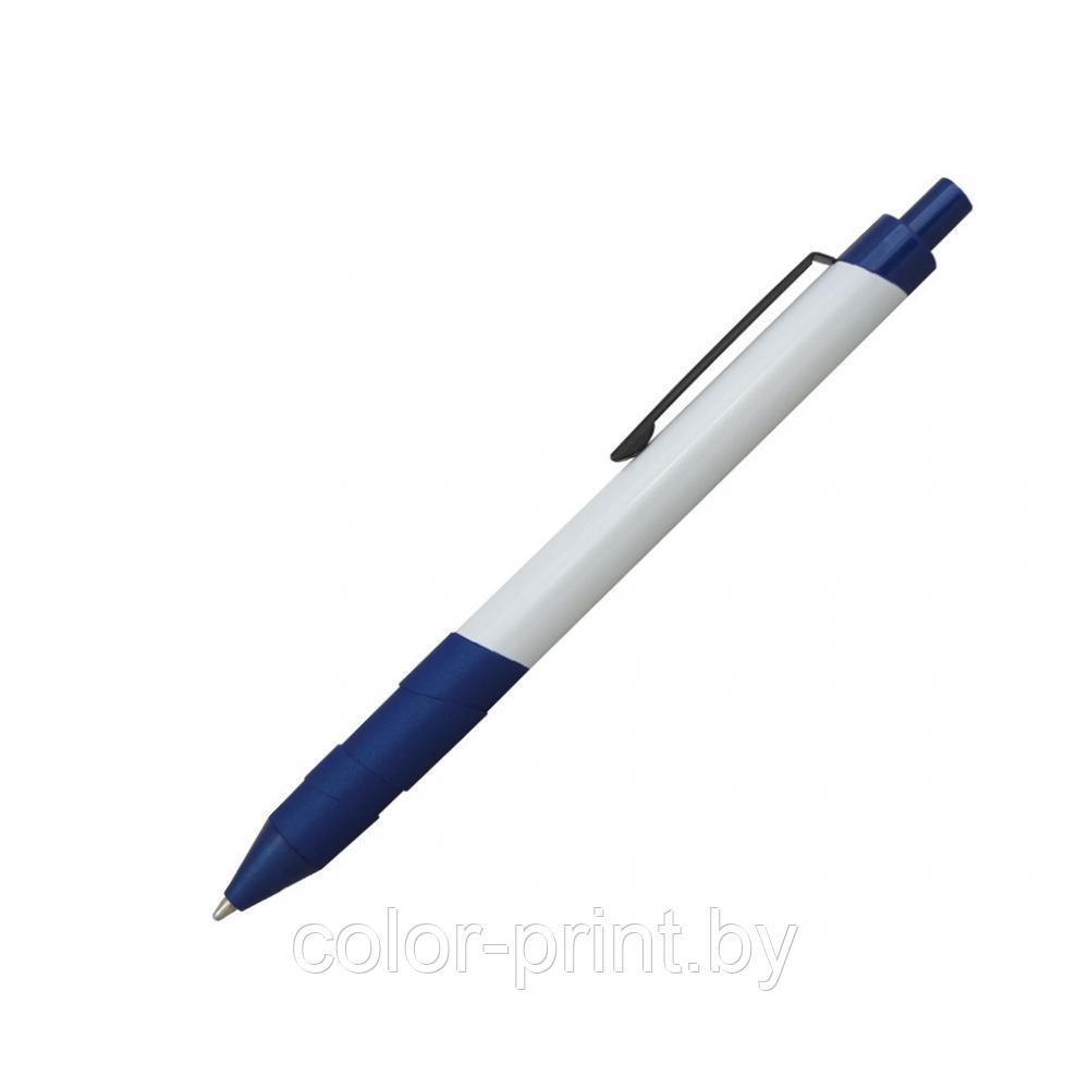 Ручка шариковая, металл, белый/синий