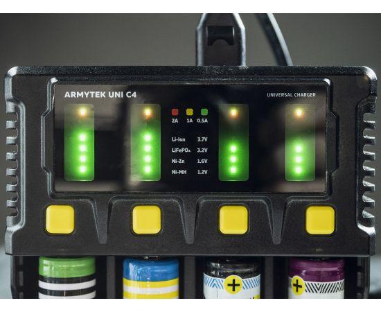Зарядное устройство Armytek Uni C4 Plug ( Li-Ion, Ni-MH, Ni-Cd, LiFePO4 и Ni-Zn, 4 канальное) - фото 5 - id-p219834528