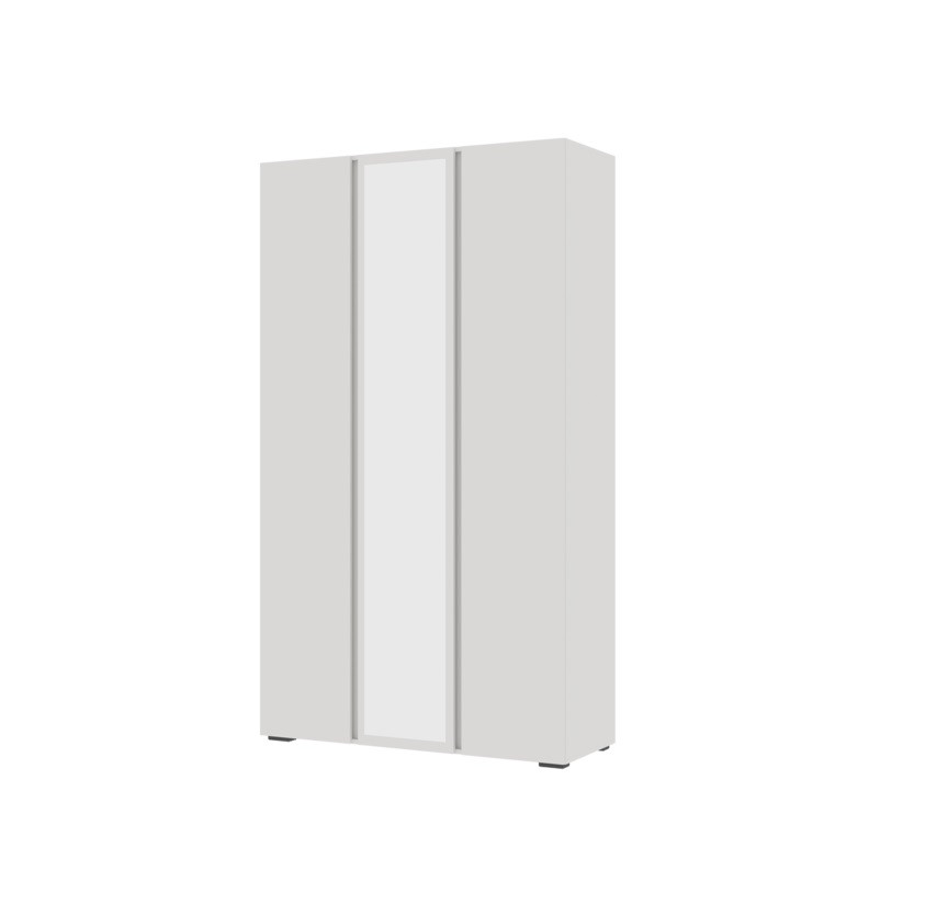 Шкаф 3х створчатый с зеркалом Хелен ШК-02 белый ( 2 варианта цвета) фабрика Стендмебель