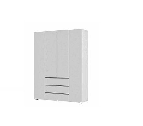 Шкаф 4х створчатый с ящиками Хелен ШК-05 белый ( 2 варианта цвета) фабрика Стендмебель, фото 2