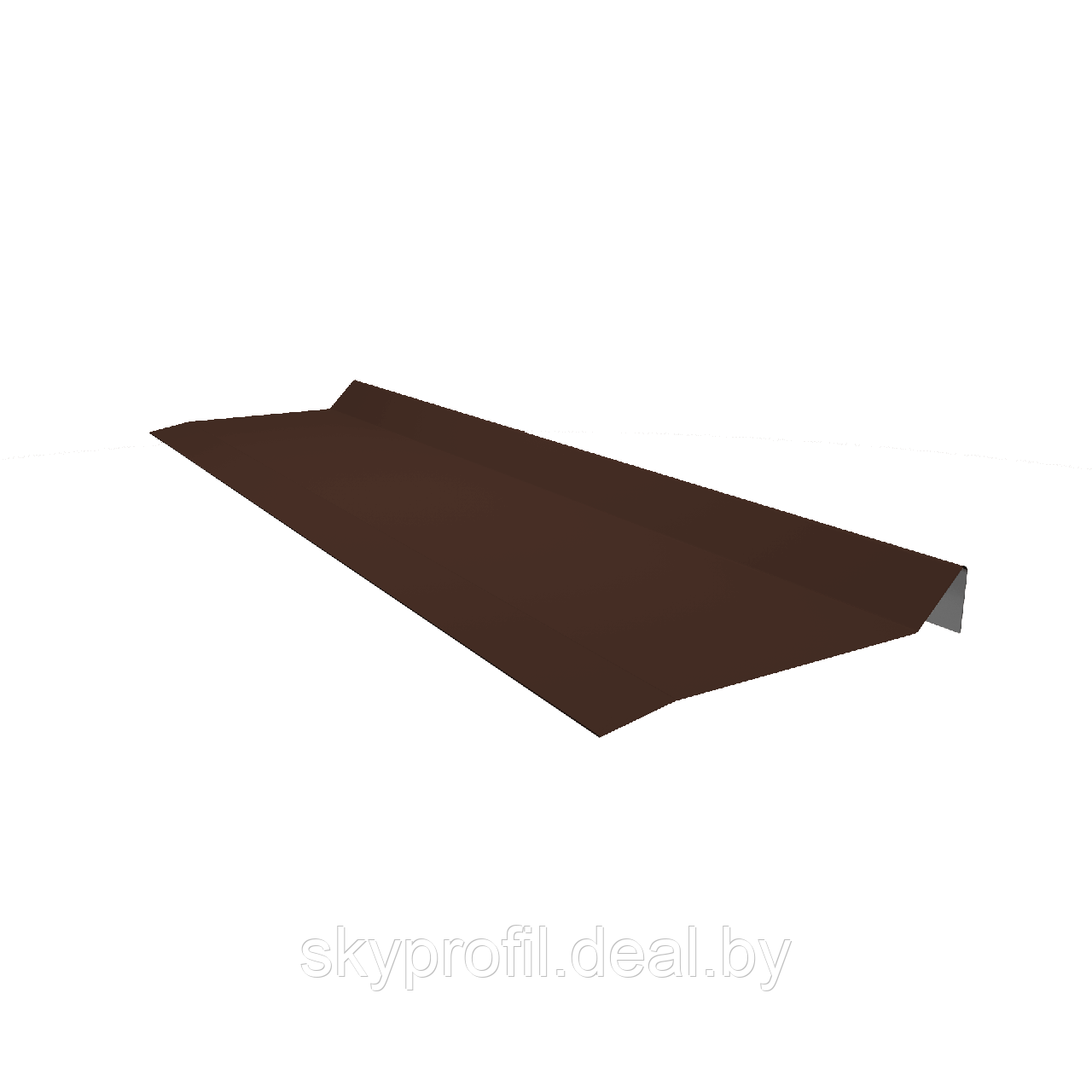 Планка примыкания 85 для гибкой черепицы, RAL8017 (шоколадно-коричневый), 0,45 мм, Скайпрофиль, Полиэстер - фото 1 - id-p220474640