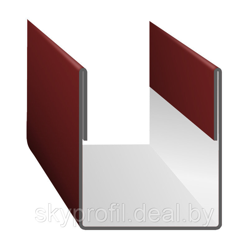 Планка торцовая фасадная ПС 20, 2 м, RAL3011 (коричневый красный) - фото 1 - id-p191024553