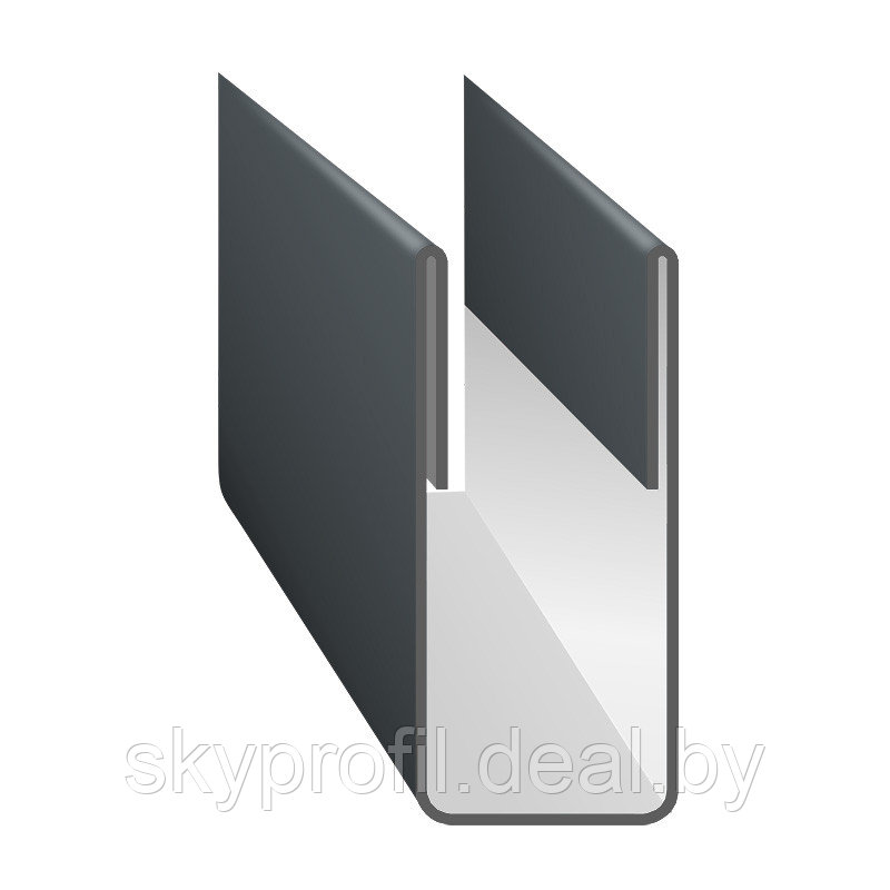 Планка торцовая фасадная ПС 8, 2 м, RAL7011 (железный серый) - фото 1 - id-p191024612