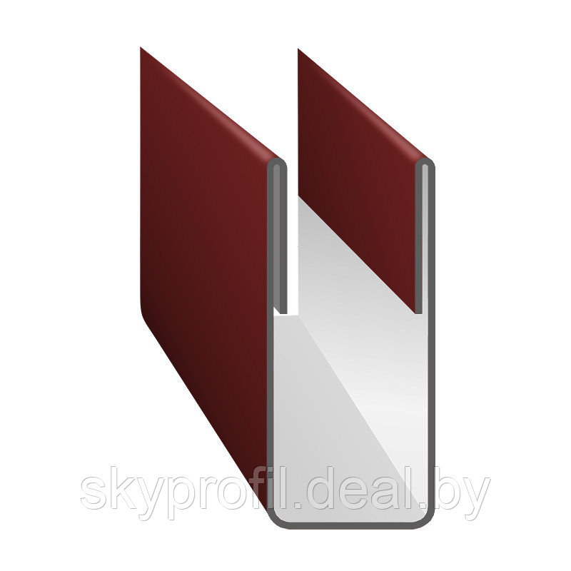 Планка торцовая фасадная ПС 8, 2 м, RAL3011 (коричневый красный) - фото 1 - id-p191024608