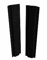 Евроштакетник Скайпрофиль вертикальный П-111 Престиж, Базальт, Одностороннее, Прямой, RAL9005 (черная