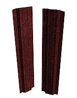 Евроштакетник Скайпрофиль вертикальный П-111 Престиж, Базальт, Одностороннее, Прямой, RAL3005 (винно-красный)