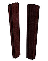 Евроштакетник Скайпрофиль вертикальный П-97, Базальт, Одностороннее, Полукруглый, RAL3005 (винно-красный)