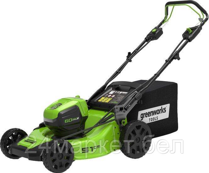 Колёсная газонокосилка Greenworks GD60LM51SP (без АКБ) - фото 1 - id-p220267103