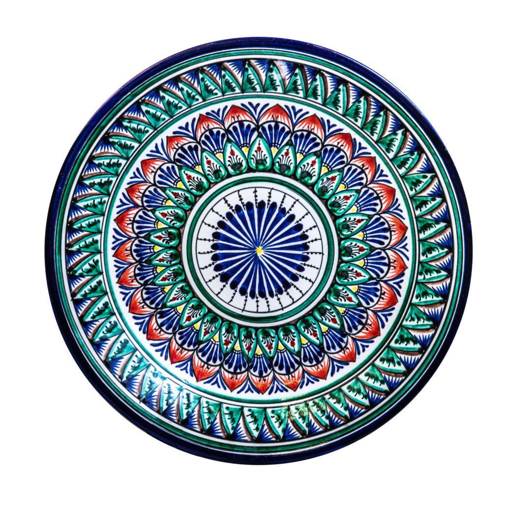 Узбекская риштановская посуда керамика Ляган 28 см - фото 3 - id-p217404353