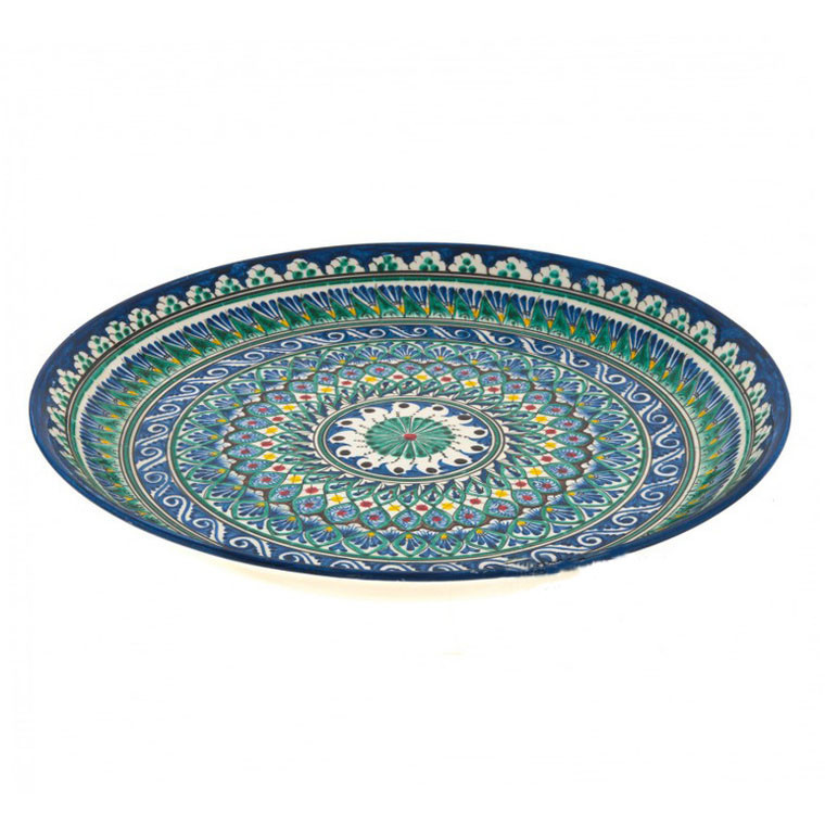 Узбекская риштановская посуда керамика Ляган 28 см - фото 7 - id-p217404353