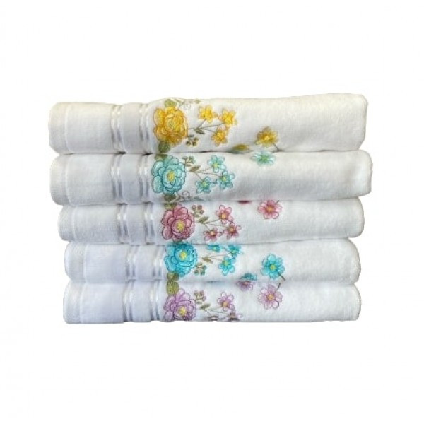 Белое полотенце для лица махровое 50х90 NURPAK 126