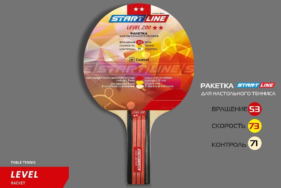 Теннисная ракетка Start line Level 200 New (прямая) - фото 2 - id-p220478019