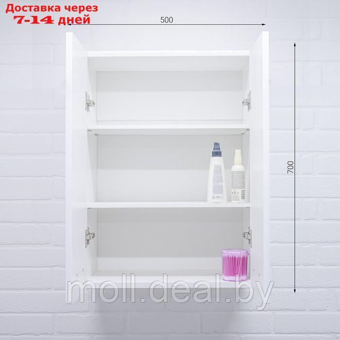 Шкаф навесной для ванной комнаты 02-50, 50 х 70 х 28,9 см, фасад МДФ - фото 3 - id-p218426591