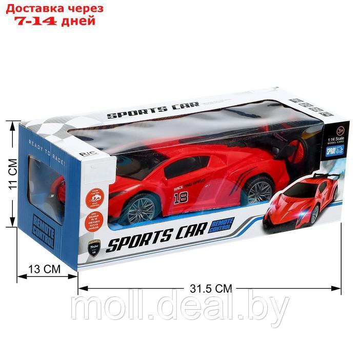 Машина радиоуправляемая "Спорткар", свет, эффект дыма, работает от акб, цвет красный - фото 9 - id-p220459674