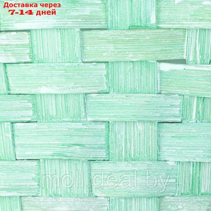 Корзина плетеная, 26х12/30 см, зеленый, бамбук - фото 5 - id-p220457281