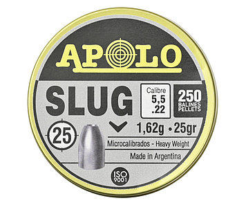 Пули пневматические APOLO "Slug" 5.5 мм (1,62 грамм, 250 шт.)