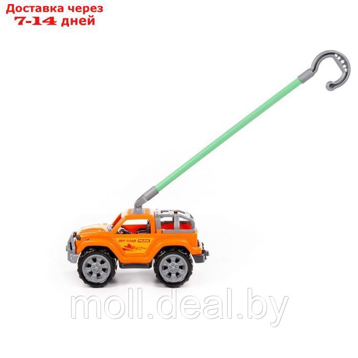 Автомобиль-каталка "Легионер" с ручкой, цвет оранжевый - фото 2 - id-p220460693