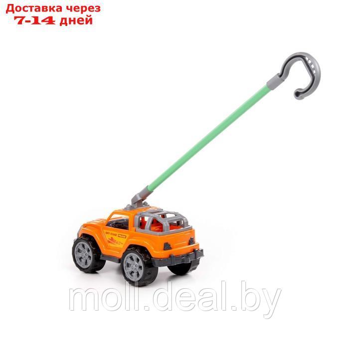 Автомобиль-каталка "Легионер" с ручкой, цвет оранжевый - фото 3 - id-p220460693