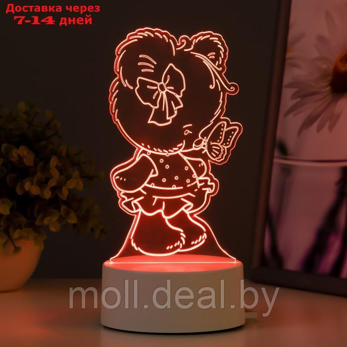 Светильник "Медвежонок" LED RGB от сети 9,7х9,5х18 см - фото 4 - id-p218426623