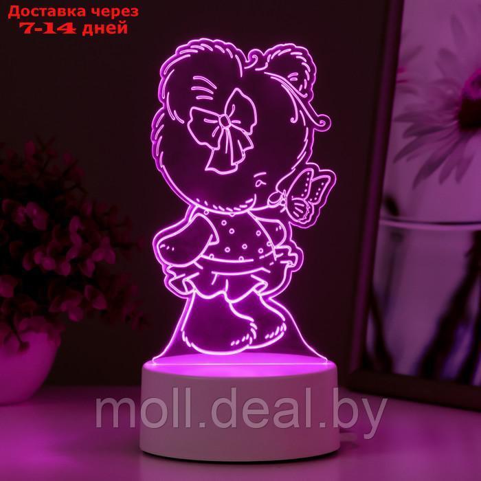Светильник "Медвежонок" LED RGB от сети 9,7х9,5х18 см - фото 5 - id-p218426623