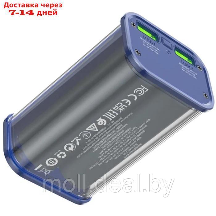 Внешний аккумулятор Hoco J105, 10000 мАч, USB/Type-C, 3 А, синий - фото 3 - id-p218425081