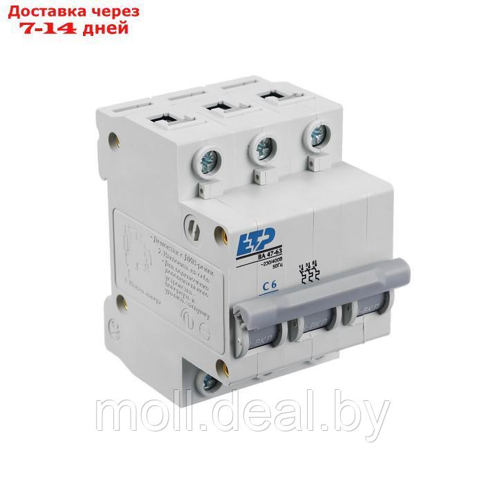 Автоматический выключатель ВА 47-63, 3Р 6А (C) 4,5кА ETP - фото 1 - id-p220458741
