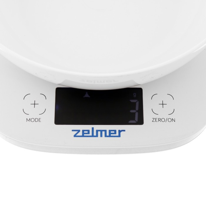 Весы кухонные Zelmer ZKS1460, электронные, до 5 кг, белые - фото 3 - id-p220479396