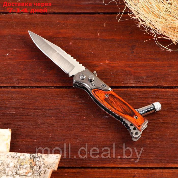 Нож складной полуавтоматический "Пескарь", клинок 6см в подар упак, оранжевый - фото 6 - id-p220457316