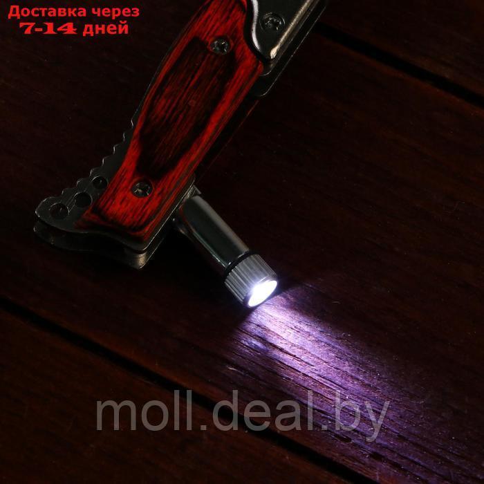 Нож складной полуавтоматический "Пескарь", клинок 6см в подар упак, оранжевый - фото 7 - id-p220457316