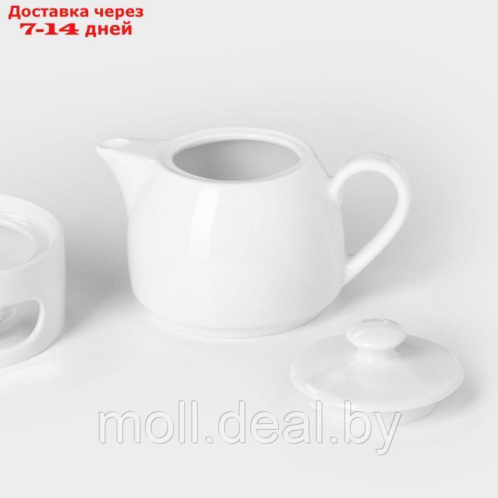 Набор для чая 2-х предметный 400 мл "Практик", чайник с подогревом - фото 3 - id-p218426651