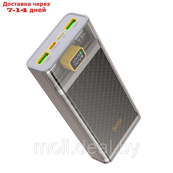 Внешний аккумулятор Hoco J103A, 20000 мАч, USB/Type-C, 3 А, серый - фото 3 - id-p218425094