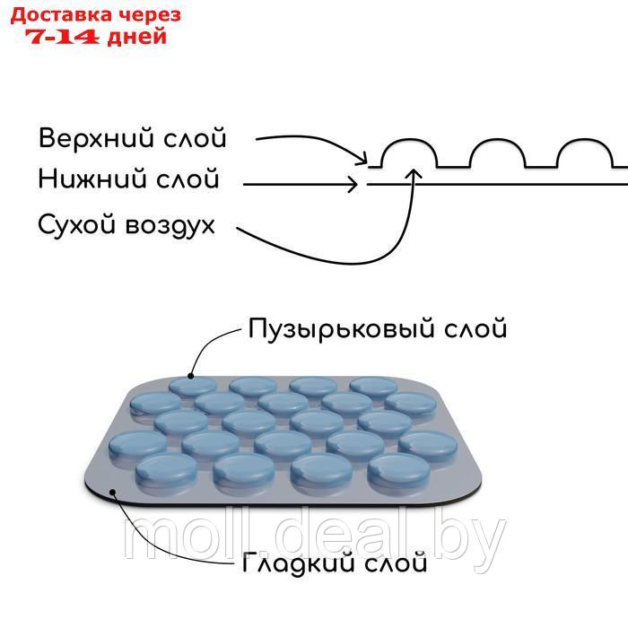 Плёнка воздушно-пузырьковая, плотность 40 г/м², 50 × 0,5 м, двухслойная - фото 3 - id-p220457324