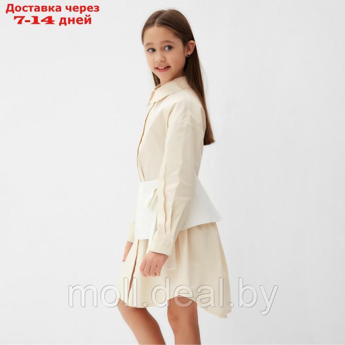 Юбка(баска) для девочки MINAKU: PartyDress, цвет белый, рост 134 см - фото 3 - id-p220460732