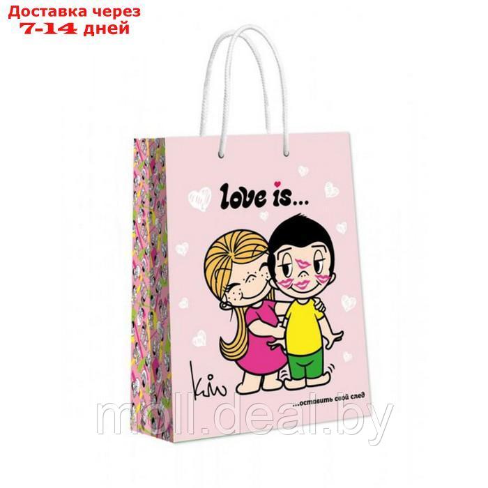 Пакет подарочный большой нежно-розовый, Love is, 335*406*155 мм - фото 1 - id-p220461739