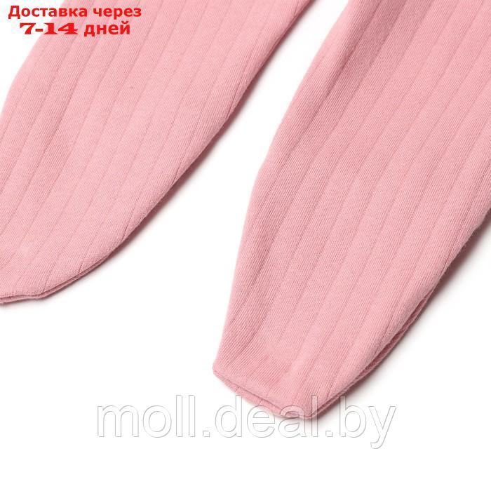 Ползунки с широким поясом, цвет розовый, рост 68 см - фото 3 - id-p220461744
