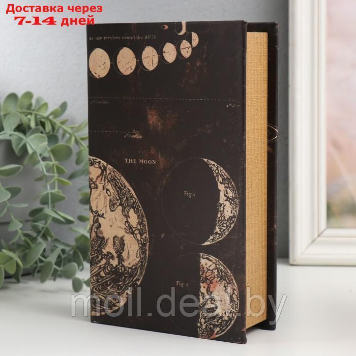 Сейф-книга дерево кожзам "Луна" 21х13х5 см - фото 2 - id-p218425588