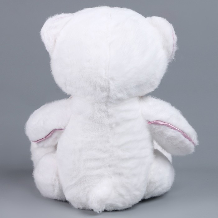 Мягкая игрушка "Мишка с жемчугом", 25 см, цвет розовый - фото 3 - id-p220479512