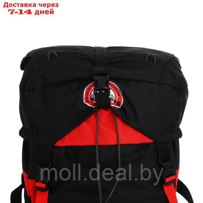 Рюкзак тур Тигрис 2, 120 л, отдел на шнурке, 2 наружных кармана, цвет черный/красный - фото 5 - id-p220458880