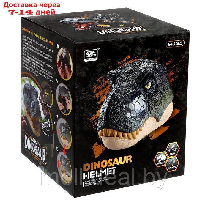 Интерактивный шлем динозавра "Тиранозавр", звуковые эффекты, от батареек - фото 2 - id-p220461838