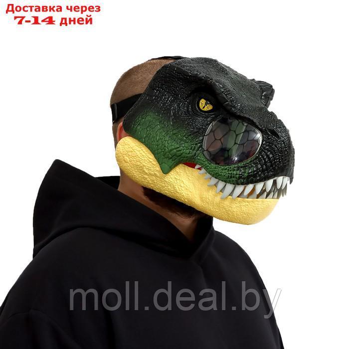 Интерактивный шлем динозавра "Тиранозавр", звуковые эффекты, от батареек - фото 8 - id-p220461838
