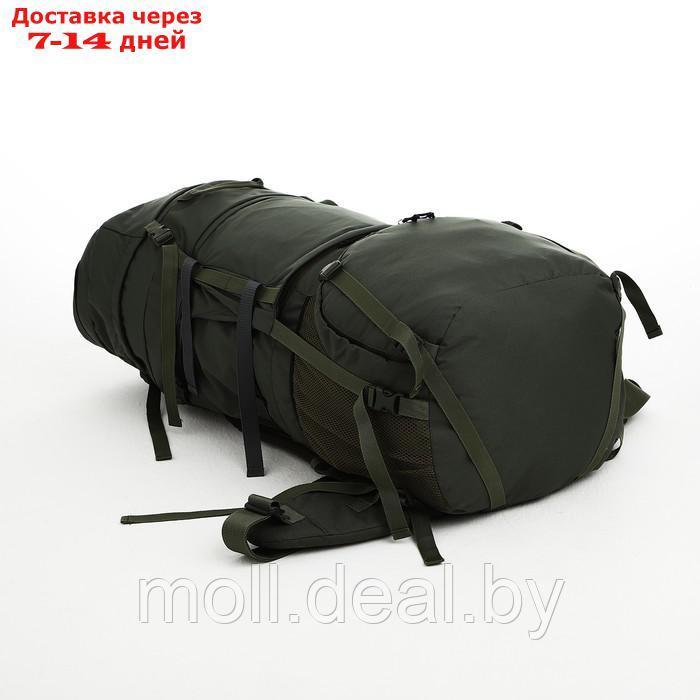 Рюкзак тур Тигрис 4, 120 л, отдел на шнурке, 2 наружных кармана, цвет хаки - фото 4 - id-p220458902