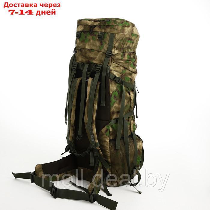 Рюкзак тур Тигрис 5, 120 л, отдел на шнурке, 2 наружных кармана, цвет зеленый - фото 3 - id-p220458913