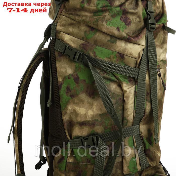 Рюкзак тур Тигрис 5, 120 л, отдел на шнурке, 2 наружных кармана, цвет зеленый - фото 6 - id-p220458913