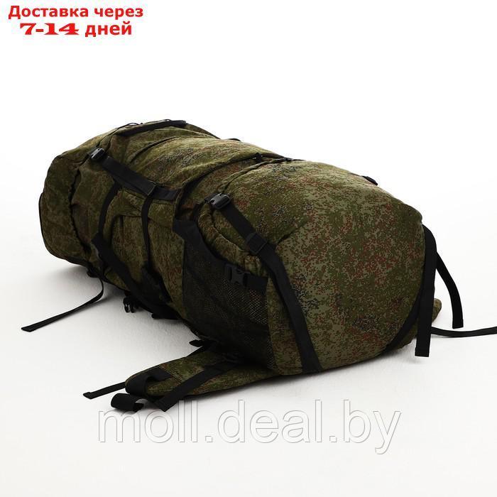 Рюкзак тур Тигрис 5, 120 л, отдел на шнурке, 2 наружных кармана, цвет зеленый - фото 4 - id-p220458919