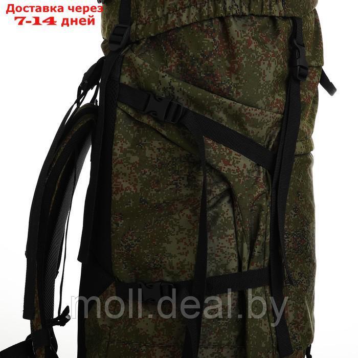 Рюкзак тур Тигрис 5, 120 л, отдел на шнурке, 2 наружных кармана, цвет зеленый - фото 6 - id-p220458919
