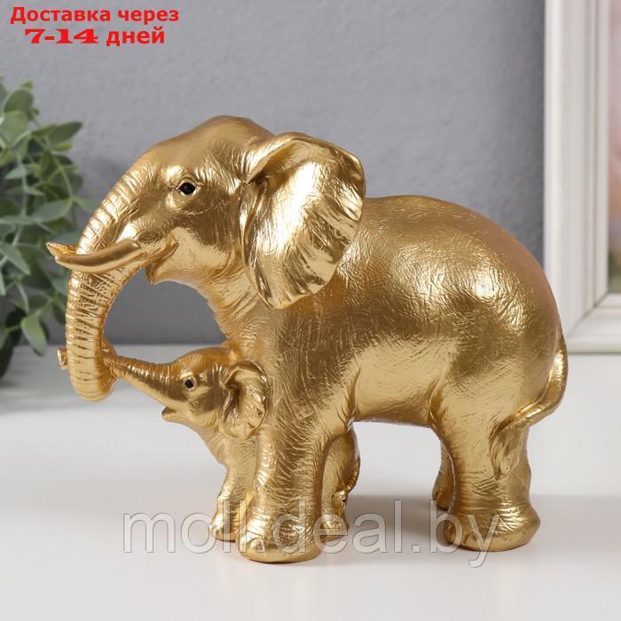 Сувенир полистоун "Слон со слоненком" 19х10,5х15,5 см - фото 1 - id-p220461953