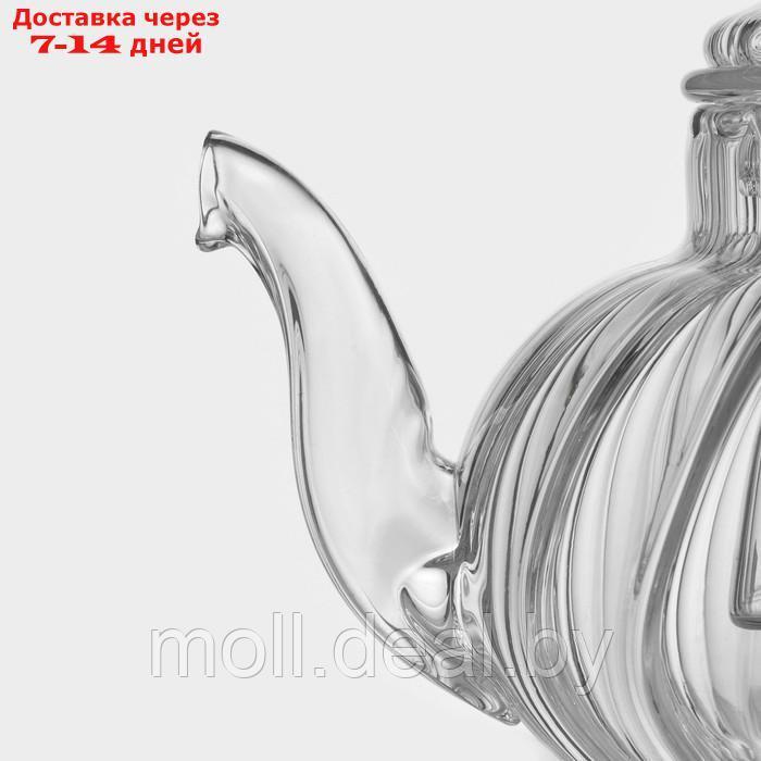 Чайник стеклянный заварочный со стеклянным ситом Доляна "Диана", 400 мл - фото 2 - id-p220459035
