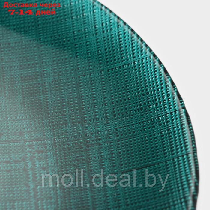 Тарелка стеклянная десертная Magistro "Римини", d=21 см, цвет зелёный - фото 3 - id-p220459040