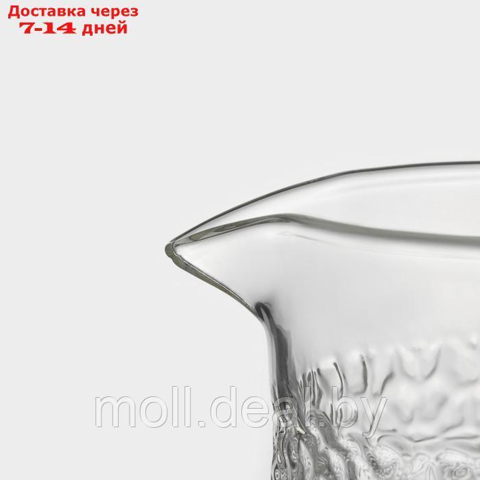 Набор питьевой из стекла Magistro "Эко.Сара", 5 предметов: кувшин 1,5 л, 4 кружки 300 мл, цвет прозрачный - фото 6 - id-p220459043