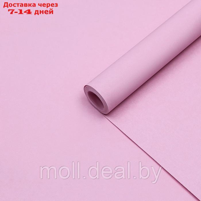 Бумага упаковочная крафт, светло-розовая, двусторонняя 0,68 х 10 м - фото 1 - id-p218427138